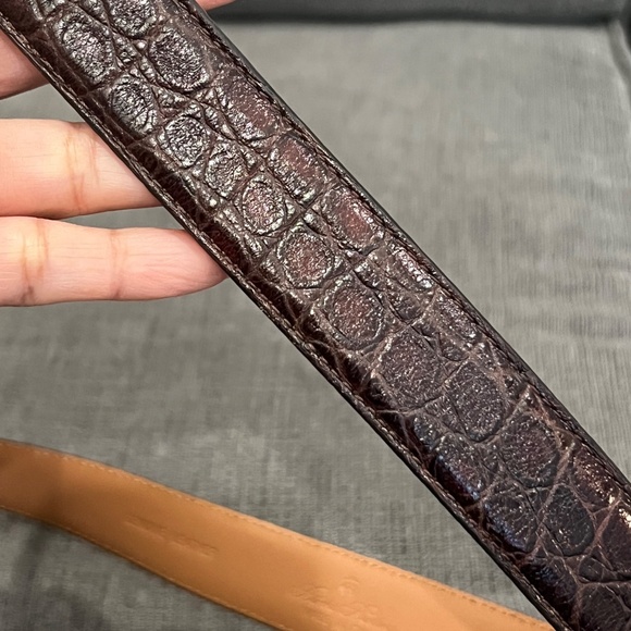 Brooks Brothers Leather Embossed Belt - Picture 8 of 9